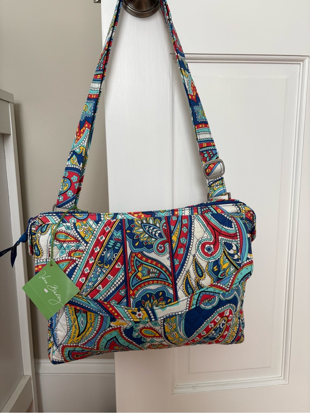 Vera Bradley Quilted Crossbody - Hipster Marina Paisley